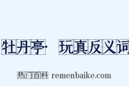牡丹亭·玩真反义词是什么意思的图片